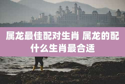 属龙最佳配对生肖 属龙的配什么生肖最合适