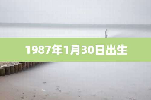 1987年1月30日出生