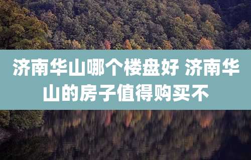 济南华山哪个楼盘好 济南华山的房子值得购买不