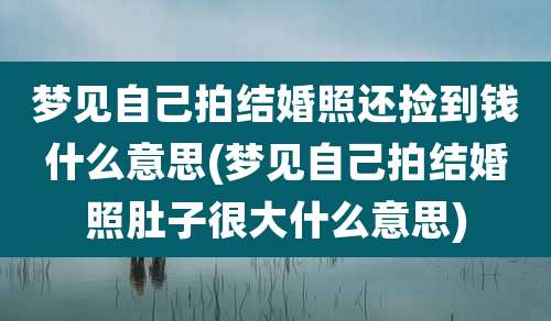 梦见自己拍结婚照还捡到钱什么意思(梦见自己拍结婚照肚子很大什么意思)