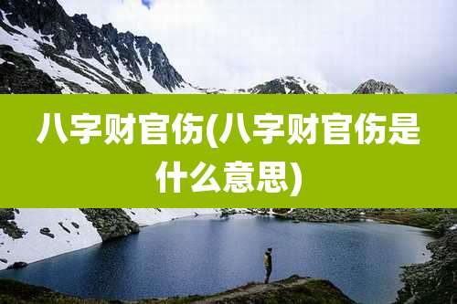 八字财官伤(八字财官伤是什么意思)