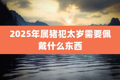 2025年属猪犯太岁需要佩戴什么东西