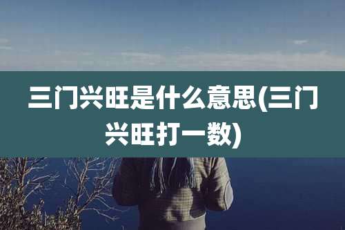 三门兴旺是什么意思(三门兴旺打一数)