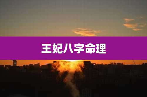 王妃八字命理