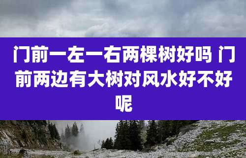 门前一左一右两棵树好吗 门前两边有大树对风水好不好呢