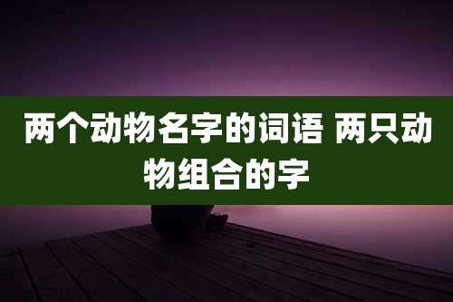 两个动物名字的词语 两只动物组合的字