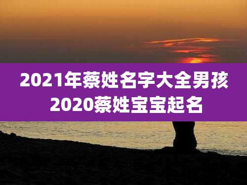 2021年蔡姓名字大全男孩 2020蔡姓宝宝起名