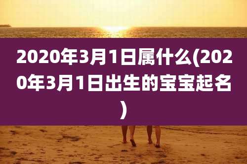 2020年3月1日属什么(2020年3月1日出生的宝宝起名)