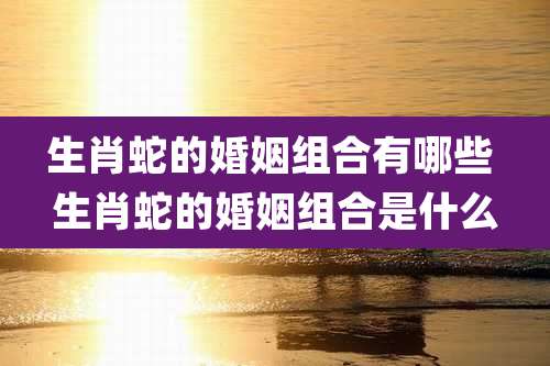 生肖蛇的婚姻组合有哪些 生肖蛇的婚姻组合是什么