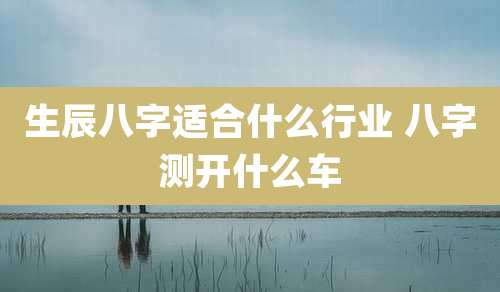 生辰八字适合什么行业 八字测开什么车