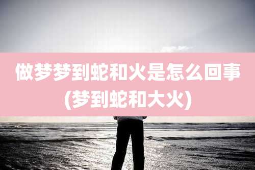 做梦梦到蛇和火是怎么回事(梦到蛇和大火)