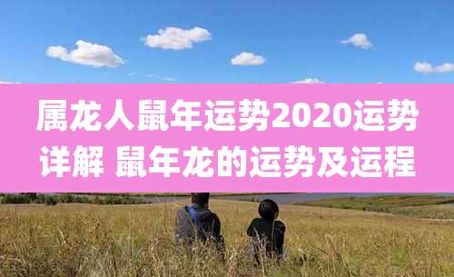 属龙人鼠年运势2020运势详解 鼠年龙的运势及运程