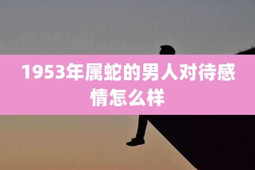 1953年属蛇的男人对待感情怎么样