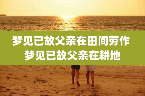 梦见已故父亲在田间劳作 梦见已故父亲在耕地