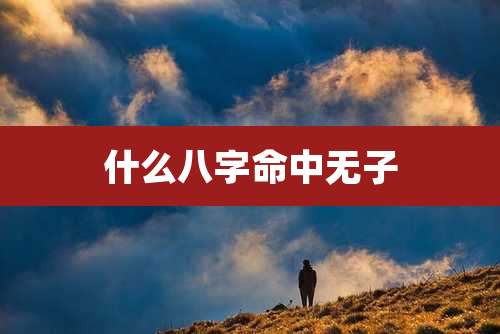 什么八字命中无子
