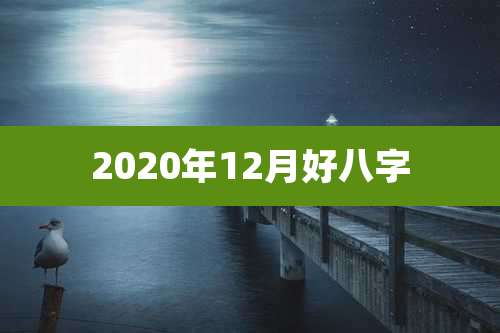 2020年12月好八字