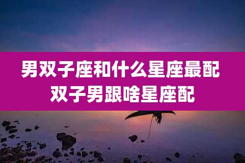男双子座和什么星座最配 双子男跟啥星座配