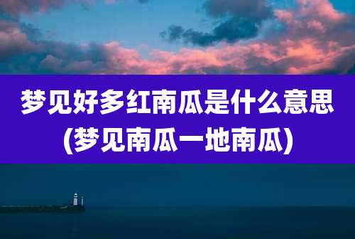 梦见好多红南瓜是什么意思(梦见南瓜一地南瓜)