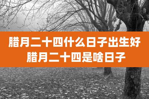 腊月二十四什么日子出生好 腊月二十四是啥日子