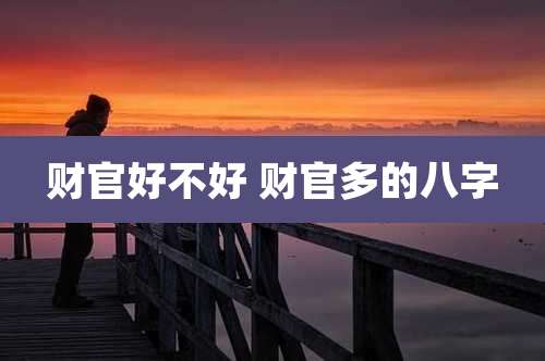 财官好不好 财官多的八字