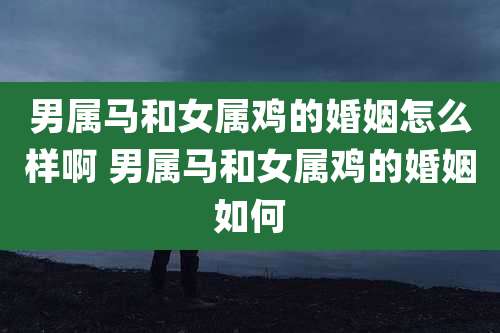 男属马和女属鸡的婚姻怎么样啊 男属马和女属鸡的婚姻如何