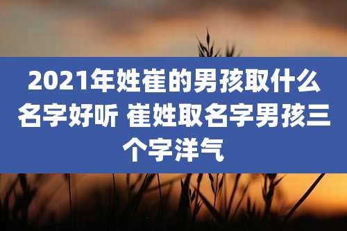 2021年姓崔的男孩取什么名字好听 崔姓取名字男孩三个字洋气