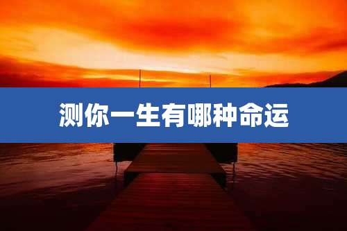 测你一生有哪种命运