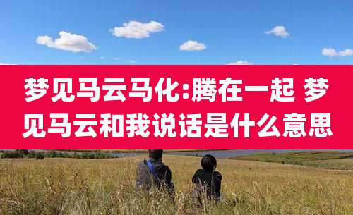 梦见马云马化:腾在一起 梦见马云和我说话是什么意思