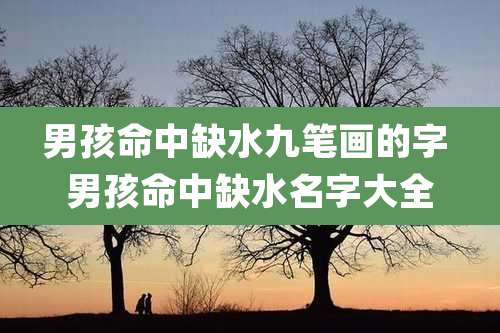 男孩命中缺水九笔画的字 男孩命中缺水名字大全