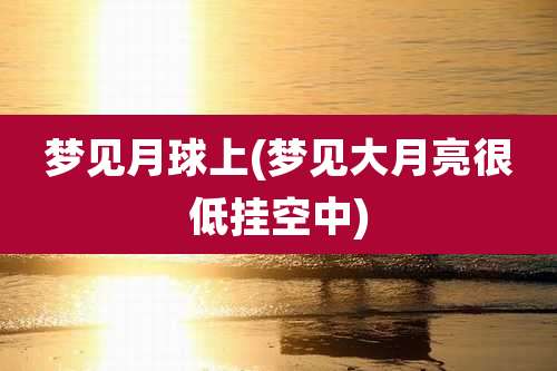 梦见月球上(梦见大月亮很低挂空中)