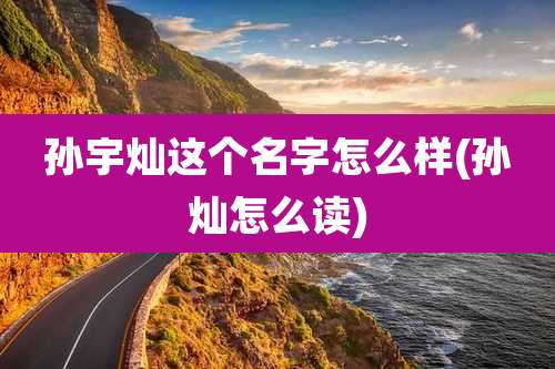 孙宇灿这个名字怎么样(孙灿怎么读)