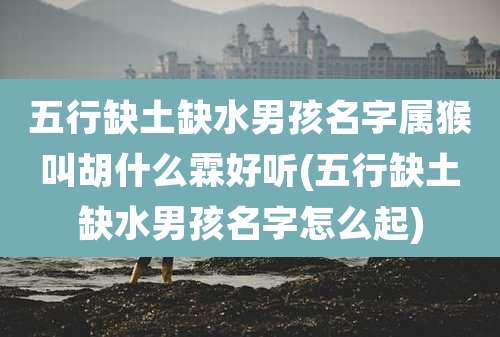 五行缺土缺水男孩名字属猴叫胡什么霖好听(五行缺土缺水男孩名字怎么起)