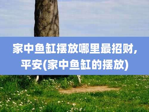 家中鱼缸摆放哪里最招财,平安(家中鱼缸的摆放)