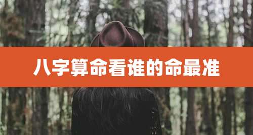 八字算命看谁的命最准