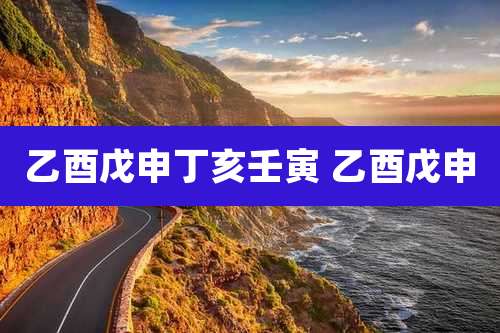 乙酉戊申丁亥壬寅 乙酉戊申