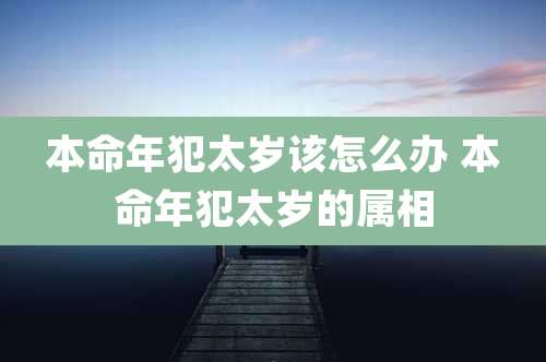 本命年犯太岁该怎么办 本命年犯太岁的属相