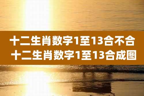 十二生肖数字1至13合不合 十二生肖数字1至13合成图