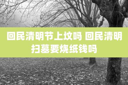回民清明节上坟吗 回民清明扫墓要烧纸钱吗
