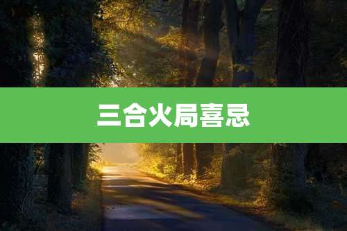 三合火局喜忌