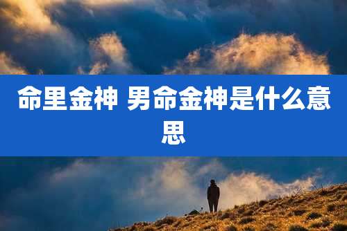 命里金神 男命金神是什么意思