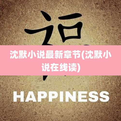 沈默小说最新章节(沈默小说在线读)