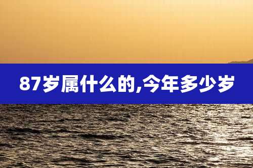 87岁属什么的,今年多少岁