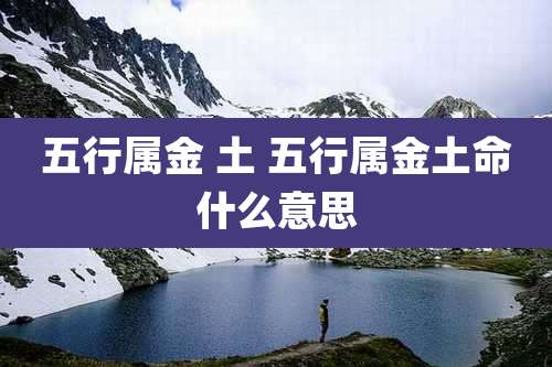五行属金 土 五行属金土命什么意思