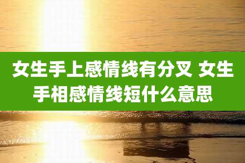 女生手上感情线有分叉 女生手相感情线短什么意思