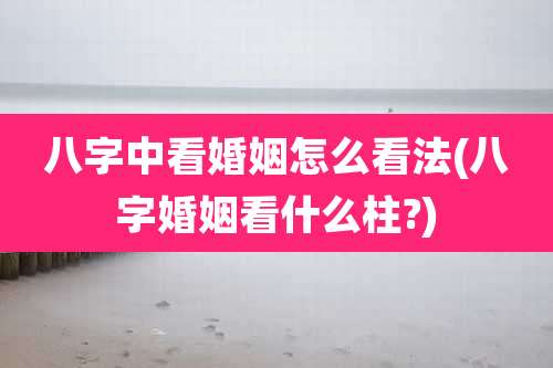 八字中看婚姻怎么看法(八字婚姻看什么柱?)