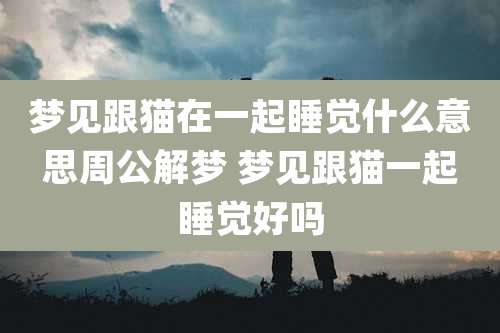 梦见跟猫在一起睡觉什么意思周公解梦 梦见跟猫一起睡觉好吗