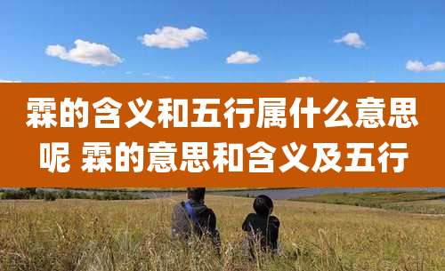 霖的含义和五行属什么意思呢 霖的意思和含义及五行