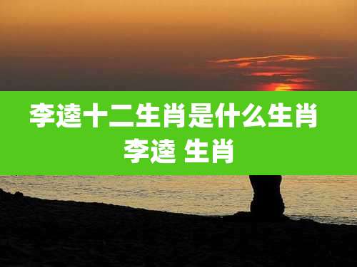 李逵十二生肖是什么生肖 李逵 生肖