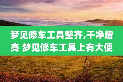 梦见修车工具整齐,干净增亮 梦见修车工具上有大便