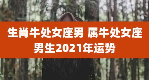 生肖牛处女座男 属牛处女座男生2021年运势